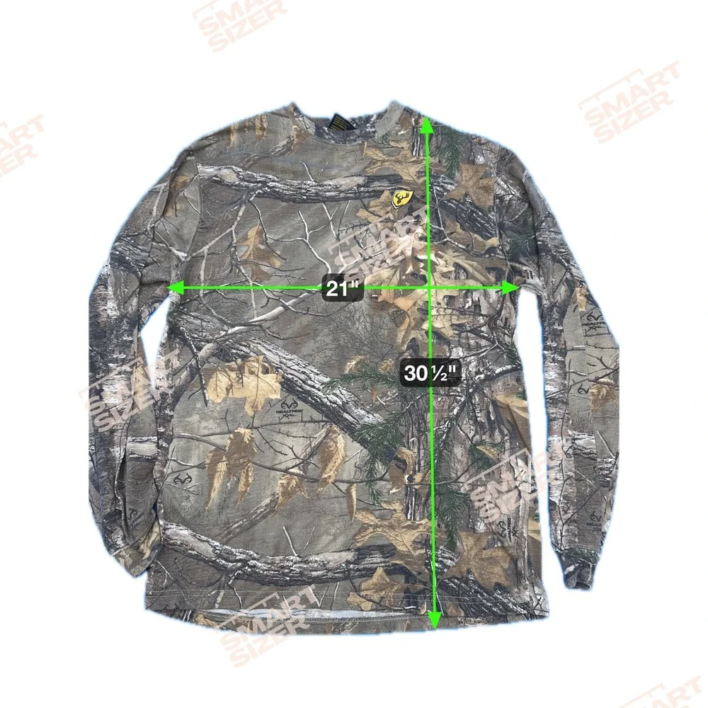 Scent Blocker Realtree Camo Long Sleeve Shirt Mens Size M Cotton Polyester Blend